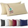 CGK Unlimited Federa Jersey Cotone 40x60 cm Beige - Set da 2 - Chiusura con Cerniera - Morbida, Anti-Grinze & Resistente allo Sbiadimento - Traspirante, Ipoallergenica & Certificata OEKO-TEX Standard 100