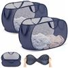 OSDUE 2 Cesto Portabiancheria Pieghevole con Manico 75L Pop Up Salvaspazio | Cesta Porta Biancheria Grande Capacità Laundry Basket, Porta Panni Sporchi per Giocattoli Lavanderia Camera Letto Viaggio Blu
