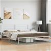 Keyroto Letto in Ferro battuto Matrimoniale Struttura Letto Matrimoniale Letto Ferro Battuto Giroletto con Testiera Metallo Bianco 180x200 cm