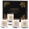 YINUO LIGHT YINUO Set regalo con 4 candele profumate da 120 g, profumi invernali | 4 profumi invernali, miscela di cera di soia, stoppini 100% cotone e circa 25-30 ore per candela.