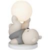 Xgdsnly Luce Notturna a Forma di Orso Sicura Lampada da Tavolo con Orsetto Durevole Soprammobile per Bambini, Grigio