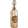 EGLO lampada da tavolo Mojada 1, fiamma, stile vintage industriale, lampada | da comodino in vetro marrone patinato con motivo whiskey, interruttore, attacco E27