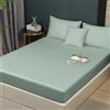 DXHOME Lenzuolo con angoli 180x200 in cotone verde salvia Lyocell seta traspirante Lenzuolo in cotone Spannleintuch 180 x 200 per letto matrimoniale tinta unita per materasso alto con stecche alte