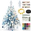 Generic DIY Beaded Christmas Tree Kit,3D Crystal Holiday Craft Set for Adults，#B | Colorful Beads & Ornaments & Angel Topper & Warm Light,3D Sparkling Christmas Tree,Christmas & Halloween Theme Gift for Adult