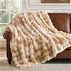 IKALIFE Coperta Pelliccia Sintetica Matrimoniale 150x200cm Marrone | Plaid Matrimoniale Calda Invernale, Morbida Pelosa, Coperta Matrimoniale Peluche Extra Large, Per Divano Letto