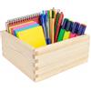 Creative Deco Organizer in Legno di Pino Naturale, 20 x 20 x 9 cm | Impilabile, salvaspazio, base in MDF, per armadio, cucina, bagno e ufficio, adatto a decoupage