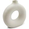 Pevfeciy Vaso in Ceramica a Ciambella,Nordic Minimalismo Stile Decorativo Vaso di Fiori,Vasi moderni Ceramica per moderne decorazione Arti per Soggiorno, Ufficio, casa Tavolo Decor