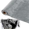 mawmuaw Tessuto Cielo Auto Adesiva 200x40 cm, Tessuto Autoadesivo in Microfibra Grigio, Pellicola Velluto Alta Densità, Elasticizzato Adesivo Pelle Scamosciata per Cruscotto Interni Auto Cassetto