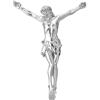 Holyart Corpo di Cristo crocifisso resina finitura argento Valenti 20 cm