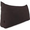 POKAR Cuscino da Lettura 70x40x20 cm | Cuscino Schienale Divano in Velluto Corduroy con Appoggio Schiena Grande | Cuscino Triangolare Cuneo Testata Letto | Certificato Oeko Tex 100 | Marrone