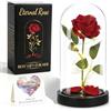 HAOCEE Regalo Donna, Rosa Eterna Con Farfalle＆Led, Rosa Galassia(Rosso) | Rosa Stabilizzata Regalo per Natale, Festa Della Mamma, San Valentino per Lei, Compleanno,Anniversario per Donne,Mama,Amiche
