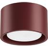 SOLLUX lighting Plafoniera piatta rotonda Gx53 LED a 1 luce Modo bordeaux