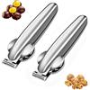 POP lina Taglia-Castagne, 2-Schiaccianoci in Acciaio Inox, 17 x 5 cm Pinza per Castagnes, Schiaccia Tagliacastagne Multifunzionale, per Noci, Nocciole e Castagnes