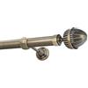 HDTL Kit Bastone per Tende in metallo 25mm Ottone Antico Montaggio a Muro 120 cm Rode