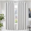 TOPICK Tende Oscuranti per Interni 2 Pezzi L 140 x A 200cm Bianco | Curtains Oscurante Tende per Soggiorno e Camera da Letto Termiche Isolanti Anti-Rumore con Fettuccia Moderne
