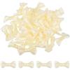 QUARKZMAN 100Pz Fiocchetti Beige 1.2 x 0.6 Mini Fiocco di Nastro Piccoli Fiocchi Raso Multicolori Ingrosso per DIY Cucito Scrapbooking Regalo Presente Decorazione Casa Natalizi