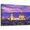 GP TONER Quadro su tela Architettura Firenze Notte 60X40