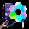 OurLeeme Pannelli LED RGB,LED Muro Parete Lampada Gaming con Telecomando,Fai da te Geometria Splicing Lampada Esagonale per Stanza per la Decorazione di Feste di Gioco