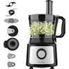 Cecotec Robot da Cucina FoodProcessor Comino 1000 Max. Spatula 1000W, 2 Velocità, Ciotola 2L, Spremiagrumi, 3 Dischi Taglio: per Tritare, Affettare e Impastare, Disco per Creme, Acciaio Inox