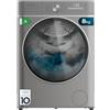 Cecotec Lavasciuga Carico Frontale 8Kg-5Kg Bolero Wash&Dry 8580 Inverter Steel B, 1400 rpm, 16 Programmi, Motore Inverter Plus, Classe A, Fuzzy Logic, Smooth Wash, SpaCare, Stain Match, Steel