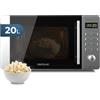 Cecotec Microonde Proclean 5010 Inox Wave. 700 W, Capacità 20 L, Rivestimento Ready2Clean, 5 Livelli di Funzionamento, 8 Programmi, Tecnologia 3DWave, Timer, Frontale e Maniglia Inox