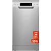 EVVO Lavastoviglie D3X Slim (45 cm), 10 posate, 8 programmi, Inox, 450 mm