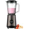 BLACK+DECKER - Frullatore in Vetro 800W | 1,5L | 4 Lame in Acciaio Inox Alta Resistenza | Multi-Velocità + Funzione Pulse | Tritaghiaccio | Bicchiere Dosatore | Lavabile in Lavastoviglie