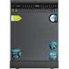 Cecotec Lavastoviglie 60 cm Libera Installazione Bolero Aguazero 6550 Dark | 16 Coperti, 3° Cestello Posate, Motore Inverter Plus Duo, Touch, 12 Programmi, Asciugatura con Apertura Automatica O2Dry