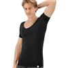 Fibershirts® Maglia Anti Sudore - T-Shirt Contro Le Macchie di Sudore - Canotta Antisudore - con ArmPads PRO e Trattamento Silver - Uomo - Scollo a V Profondo