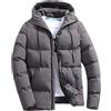Generico Giubbotto Piumino Uomo Invernale Casual Jacket Taglie Forti Con Cappuccio Calda Giubbino Maniche Lunghe Antivento Comodi Giubbotti Slim Fit