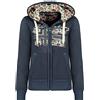 Geographical Norway Fabeaute Lady - Felpa Cappuccio Zip E Tasche Donna - Felpa Cappuccio A Maniche Lunghe