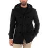 Giosal Cappotto Uomo Lana Montgomery Con Alamari E Cappuccio Giacca Calda Giubbotto Casual Giaccone Sartoriale Vari Colori