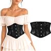 JasGood Cintura da donna con lacci, stile steampunk, vintage, con lacci, ampia cintura