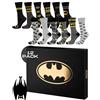 soxo DC Comics Batman Calendario Dell'avvento - Regalo Natale - Calze Uomo 40-45 | advent calendar originale, fantasie molto divertenti, tessuto morbido in cotone, atmosfera festiva christmas