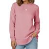 Cuptacc Maglione Donna Manica Lunga Girocollo Autunno Moda Top | Abbigliamento femminile,trama compatta,fibra flessibile,stile lineare,outfit quotidiano