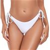 RELLECIGA Costume da Donna Tanga Bikini con Anelli Slip Regolabile con Laccetti