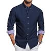 COOFANDY Camicia Oxford Uomo Button-Down Manica | Camicia Oxford da uomo in cotone, a maniche lunghe, con bottoni, ideale per ufficio, tempo libero e occasioni formali