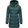 Ragwear Cappotto invernale lungo da donna con cappuccio, caldo trapuntato con motivo a cavallo del gallo, impermeabile e traspirante, stampa Niara YOUMODO XS-3XL