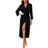 Marvmys Vestaglia da Donna Elegante Kimono Morbido Loungewear da Casa | Vestaglia lunga con scollo a V e maniche lunghe. Chiusura con cintura regolabile. Silhouette fluida e taglio strutturato.