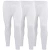 Orbiz Confezione da 3 pantaloni intimi termici da uomo, lunghi, strato di base, estremamente caldi spazzolati, interno ultra morbido, leggings