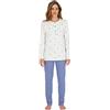 Linclalor Pigiama Serafino Manica Lunga, Pantalone Lungo
