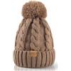 REDESS Cappello Invernale da Donna con Pom Pom Beanie Caldo Foderato in Pile Spesso Slouchy Snow Knit Chunky Baggy Skull Berretto da Sci