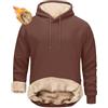 crazy bean Felpa Uomo con Cappuccio in Pile Foderata Hoodie Imbottita Calda | Pullover Invernali Termica, a Maniche Lunghe, Invernale Sportivo Basic Casual, Trekking Palestra