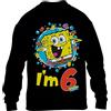 SpongeBob Schwammkopf Felpa Spongebob Compleanno, Regalo Bambino 6 Anni Maglione per Bambini e Ragazzi