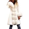 Generico Cappotto Donna in Pelliccia Sintetica Lunga Giubbotto Aperta Sul davanti Pellicce Ecologiche Morbida Pellicciotto Curvy Giacca Elegante invernale Cappotti da Donna