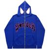Silver Basic Felpa con Cappuccio Oversize Spider da Uomo Grunge Vintage Y2K Clothes Full Zip Spider Web Printing Vintage Gothic Sweatjacke Unisex