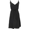GURU SHOP Guru-Shop, Mini Abito in Cotone Organico, Wrap Dress, Abito Estivo, Nero, Dimensione Indumenti:S (36), Vestiti Corti