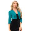 Allegra K Donna Cardigan in Raso per Top Eleganti con Coprispalle Bolero Corto Aperto Davanti con Maniche A 3/4
