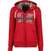 Geographical Norway Fabeaute Lady - Felpa Cappuccio Zip E Tasche Donna - Felpa Cappuccio A Maniche Lunghe