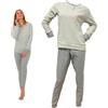 Il Granchio Pigiama Donna Invernale - Pigiama Donna Caldo Jacquard - Pigiama Donna Felpato Effetto Lana